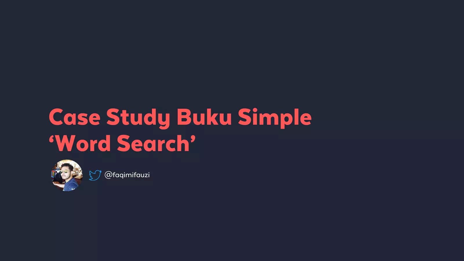 Case Study Buku Simple ‘Word Search’